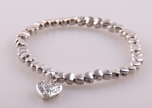 MOODPC Free Shipping new arrival mini alloy heart Beads bracelets with cute heart metal charm lovers gift ladies bracelet 2024 - buy cheap