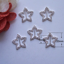 (J0047) 10mm inner bar star rhinestone buckle for wedding invitation card,star shape 2024 - buy cheap