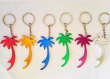 500 pcs/lot palm tree shape keychains customed printed logo beer can bottle opener key ring promotion gift free shipping 2024 - buy cheap
