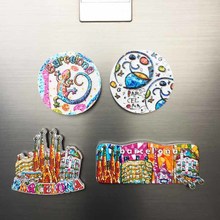 Resina 3d, lembrança para turista da espanha e barcelona, ímã de geladeira para decoração da sua casa, mosaico, lagarto 2024 - compre barato