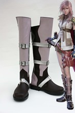 Final Fantasy XIII FF 13 Lightning Cosplay Shoes Boots For Costume punk Custom Made 2024 - buy cheap