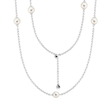 Luminous Dainty Droplets Necklaces and Pendants with White Crystal Pearl 100% 925 Sterling-Silver-Jewelry Women Free Shipping 2024 - buy cheap