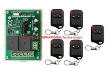 DC12V 2CH RF Wireless Mini Switch Relay Receiver & work LED light +5pcs cat eye Transmitters for Appliances Gate Garage Door 2024 - buy cheap