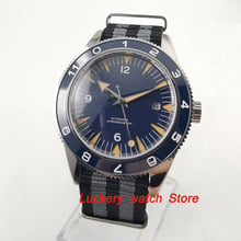 41mm no logo men's watch blue dial Sapphire Glass luminous ceramic bezel Automatic wrist watch-CA35 2024 - buy cheap