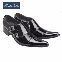 Кристиа Белла Новый британский стиль бизнес Свадебные Мужские модельные туфли натуральная кожа монах мужские оксфорды размера плюс Формальные туфли 2024 - купить недорого