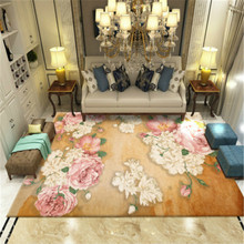 Tapete com arte em estilo chinês, tapete macio para sala de estar, casa, quarto, mesa de café, floral, sala de estudo, decoração 2024 - compre barato