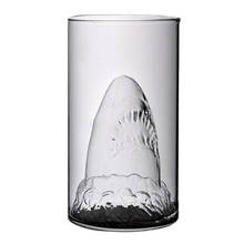 Creative Gifts Double Layer Glass Transparent Shark Shot Glass Cup 2024 - buy cheap