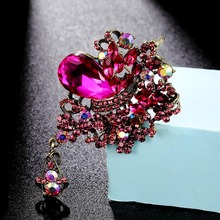 Zlxgirl women flower shape Christmas brooches jewelry Clothes bijoux scarf Pins Large wedding Brooches hijab pins and pendant 2024 - buy cheap