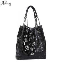 Aelicy Skull Skeleton Chain Designer Handbags High Quality Lady Tote Shoulder Bucket Bags Handbags Women Famous Brands Bolsa 2024 - buy cheap