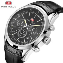 MINI FOCUS Quartz Men Watch Leather Chronograph Army Military Sport Watches Men Clock Hour Relogio Masculino Reloj Hombre 2024 - buy cheap