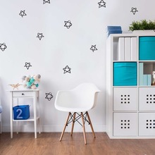 Conjunto de decalque de parede de estrelas desenhadas à mão, adesivo de vinil para decoração do quarto das crianças, mural de parede removível desenhado à mão ay1504 2024 - compre barato