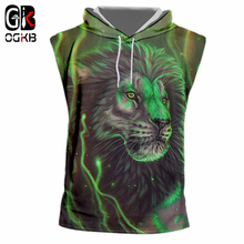 OGKB 2018 Summer Cool Tank Top With Hood Women/men's Funny Print Lion King 3D Cap Vest Singlets Man Casual Sleeveless Hoody 7xl 2024 - buy cheap