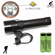 USB Перезаряжаемый светильник для вспышки, велосипедный светильник, XM-L2 светодиодный фонарь, велосипедный передний светильник, водонепроницаемая велосипедная лампа с батареей 18650 2024 - купить недорого