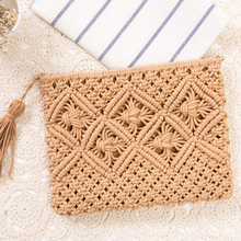 New simple tassel straw handbag vintage clutch hand-woven bag summer beach bag vacation leisure women bag wx85 2024 - buy cheap