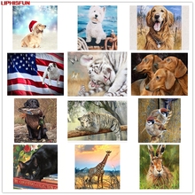 LIPHISFUN Handmade Cross Stitch Embroidery Diamond Painting Full Drill Home Decor Square/round animal dog cat bird 2024 - buy cheap