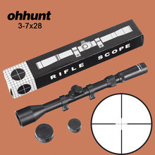 Тактический Оптический прицел ohhunt 3-7X28, тонкая дуплексная сетка, прицел с кольцами в виде ласточкиного хвоста, прицел для стрельбы, охотничий телескоп 2024 - купить недорого