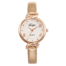 Модные женские часы с маленьким циферблатом 2018 женские наручные часы розовый кожаный браслет Кварцевые часы Женские часы kol saati 2024 - купить недорого