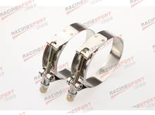2PCS 3.5" inch Turbo Pipe Hose Coupler T-bolt Clamps Stainless Steel 92/100mm 2024 - buy cheap