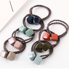 Simple Popular Square Hair Rope Scrunchie Women Girls Elastic Hair Rubber Bands Gum Accessories For Women Girls Ties Headdress 2024 - buy cheap