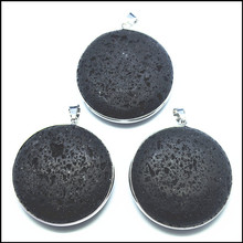 Black lava stone cross shape hot volcano beads accessories natural semi precious stone for men's DIY findings hot selling 2024 - buy cheap