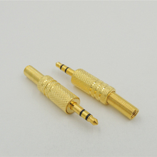 1000 piezas de oro 3,5mm 3 polos macho conector para auriculares Audio soldadura ESTÉREO 2024 - compra barato
