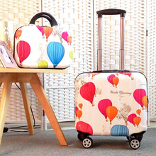 Conjunto de bagagem de viagem popular, mini mala carrinho com bolsa de cosméticos, caixa de viagem, bagagem de rolamento, 18 polegadas 2024 - compre barato