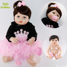 DollMai-bebé reborn de vinilo completo, cuerpo de silicona, muñecas, juguetes para niños, regalo de princesa, niño niña 2024 - compra barato