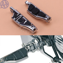 Reposapiés trasero para motocicleta Harley Softail Sportster, de acero cromado + Goma, para pasajero, Stiletto, 1 par 2024 - compra barato