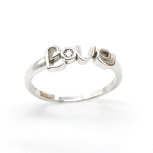 Anillo de Plata de Ley 925 con circonita a la moda con letras "LOVE" para mujer, anillos de boda, regalos de joyería para el Día de San Valentín 2024 - compra barato