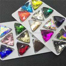 TopStone-diamantes de imitación para coser, piedras de cristal de tres ángulos para coser en garra, 12mm, 18mm, 23mm, para vestido y disfraz 2024 - compra barato