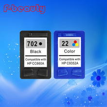 Высококачественный чернильный картридж, совместимый с HP22 702 HPJ3508 J3606 J3608 J5508, большой емкости 2024 - купить недорого
