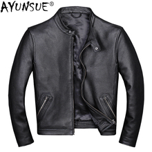 AYUNSUE Spring Autumn Men's Sheepskin Coat Genuine Leather Jacket Men Korean Motorcycle Bomber Jacket Men Short Coat B681 KJ1458 2024 - buy cheap