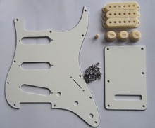 Слоновая кость/пергамент ST SSS Pickguard с изношенными белыми крышками для захвата ручки наконечник 2024 - купить недорого