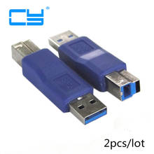 Синий Стандартный USB 3,0 тип A папа к USB 3,0 Тип B штекер Адаптер USB3.0 конвертер адаптер AM к BM 2024 - купить недорого