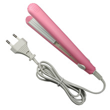 Pente de cabelo elétrico, mini cerâmica, alisamento quente, madeira compensada elétrica, grampo de ferro, rosa 2024 - compre barato