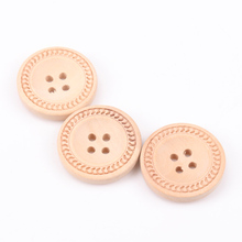 20pcs 23mm New fashion practical Natural Round Wooden Sewing buttons for handmade Scrapbooking Craft 2024 - buy cheap