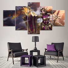 5 Piece League of Legends Video Game Accessories LOL Game Poster Leona Wall Art Canvas Painting Wall Sticker Home Decoration 2024 - buy cheap