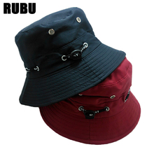 Nueva Sombreros de pesca Sol protección 6 colores cubo sólido sombrero mujeres hombres de moda plana pescador sombrero hip hop Sol CAPS 2024 - compra barato