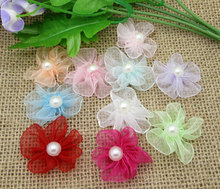 20pcs Mixed Baby Satin Ribbon Organza Flower Hair Clips Applique DIY Craft Wedding Bow Tie Scrapbooking Decoration 2024 - buy cheap
