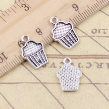 20pcs Charms Cupcake Ice Cream 15x10mm Tibetan Silver Color Pendants Antique Jewelry Making DIY Handmade Craft 2024 - buy cheap