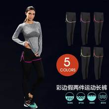 Women Fitness Leggings With Shorts Skirt Gym Yoga Exercise Black Workout Training Sport Clothes Running Clothing Sport Pant WA33 2024 - buy cheap