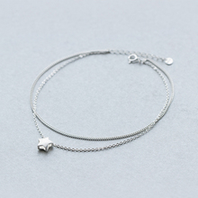 MloveAcc 925 Sterling Silver Female Anklet Chain Star Charm Double Layer Fashion Foot Chain Girl's Jewelry 2024 - buy cheap