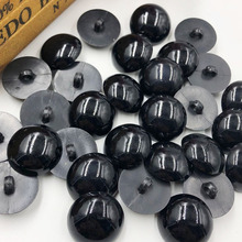 50pcs 25mm Black Buttons Plastic For Scrapbooking Half-Pearl Shank Buttons Animal Eyes For Toys DIY Hand Clothing Sewing PT259 2024 - buy cheap