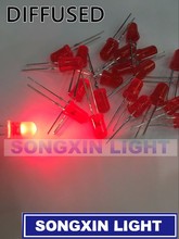 50 шт. 5 мм светодиодный электронный диод Красный рассеянный светоизлучающий диод 5 мм Светодиодная лампа DIP светильник электронные компоненты 2024 - купить недорого