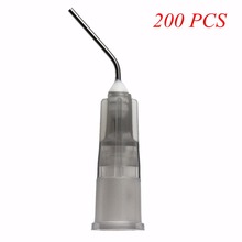 200pcs Dental Pre-Bent Applicator Needle Tips 22Ga Grey 2024 - buy cheap