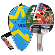 NEW ARRIVAL 2018 WEING WT1002 Double-sided Red and Black Table Tennis Racket Horizontal Grip Long Handle Ping Pong Rackets Sets 2024 - buy cheap