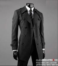 Casaco longo de lã 2020 cinza adolescente dupla-breasted masculino de alta qualidade casacos de lã sobretudo para homens inverno s-9xl 2024 - compre barato
