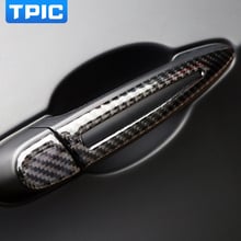 TPIC Car Exterior Accessories Carbon Fiber Door Handle Stickers For BMW E90 E92 E93 1/2/3/4 Series 3GT X1/X3/X4/X5/X6 M2/M3/M4 2024 - buy cheap