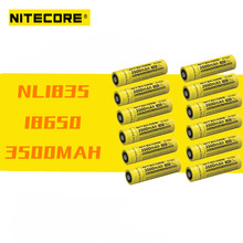 Nitecore-batería de ion de litio recargable de alta calidad con protección, 12 Uds., NL1835, 18650, 3500mAh, nueva versión de NL1834, 3,7 V, 12,6 Wh 2024 - compra barato