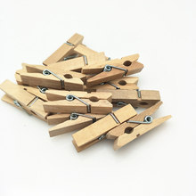 10PC Hot Wholesale Very Small size 35mm Mini Natural Wooden Clips For Photo Clips Clothespin Craft Decoration Clips Pegs BB5537 2024 - buy cheap